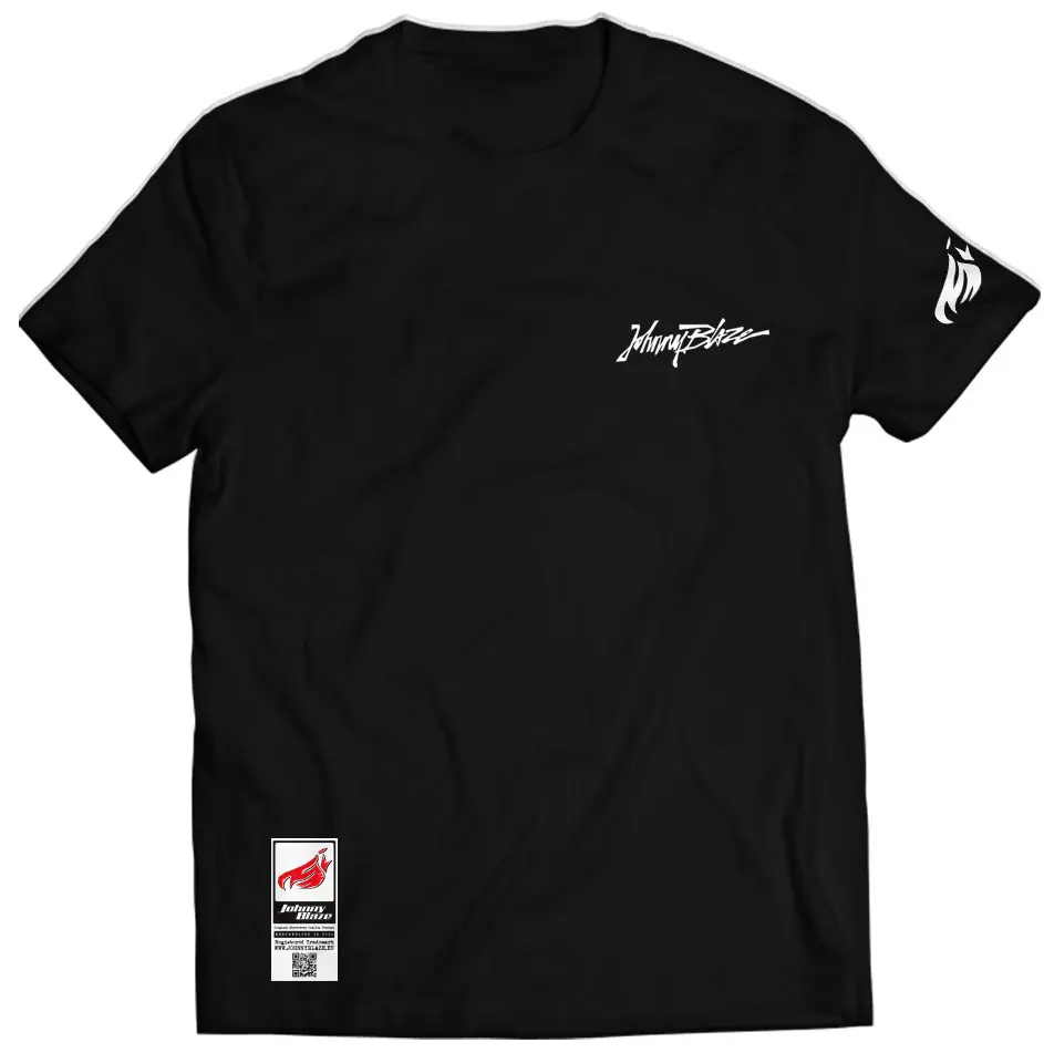 LV - Tricou Johnny Blaze - JB Zero Zero [ White Black / Glow in the Dark ] Editia 2 stoc