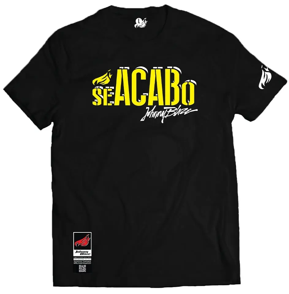 Tricou Johnny Blaze - SeACABo [ Yellow White / Glow in the Dark ] Editia 4 STOC