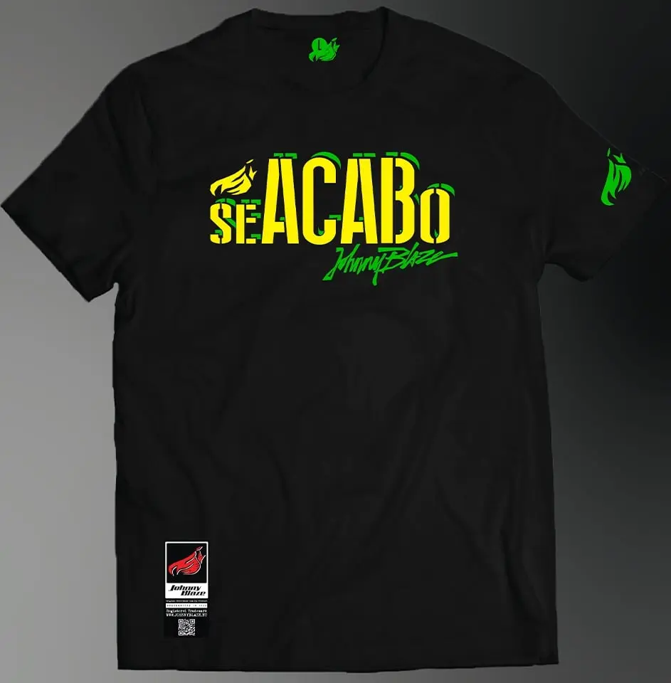 Tricou Johnny Blaze - SeACABo [ Yellow White / Glow in the Dark ] Editia 4 STOC