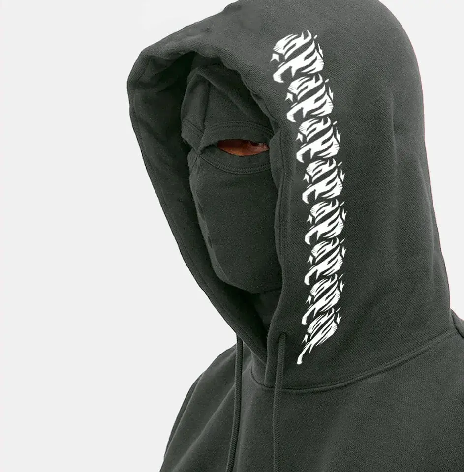 Hanorac Johnny Blaze - Mumble rap is not evolution [ Black Grey / Glow in the Dark ] Editia 2 stoc