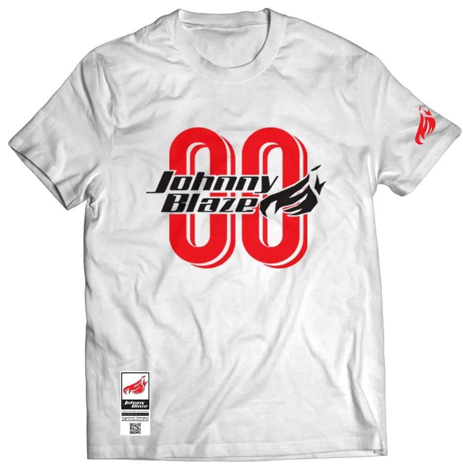 Camiseta Johnny Blaze - Agent Zero Zero JB [ Blanco Rojo ] Edición 3